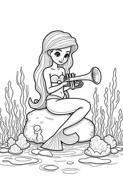 Little mermaid crafting music