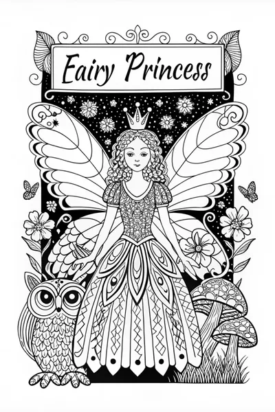 Fairy Princess with Her Owl Companion