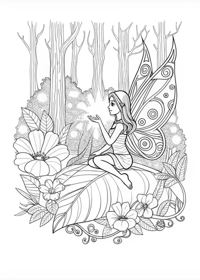 Fairy with a Glowing Crystal