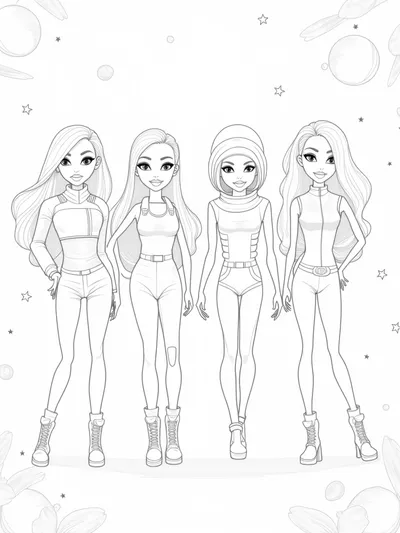 Bratz dolls in space suits