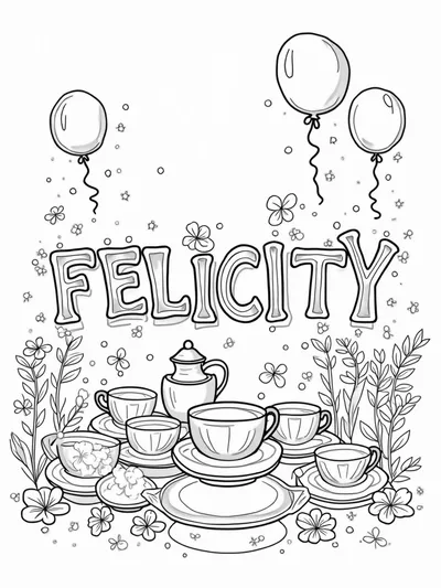 Felicity’s whimsical tea party