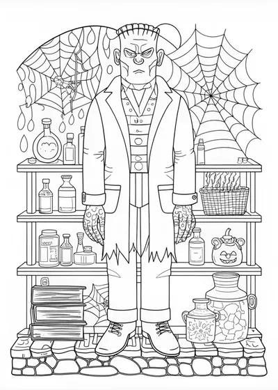 Frankenstein’s Monster Coloring Page