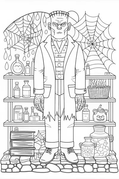 Frankenstein’s Monster Coloring Page