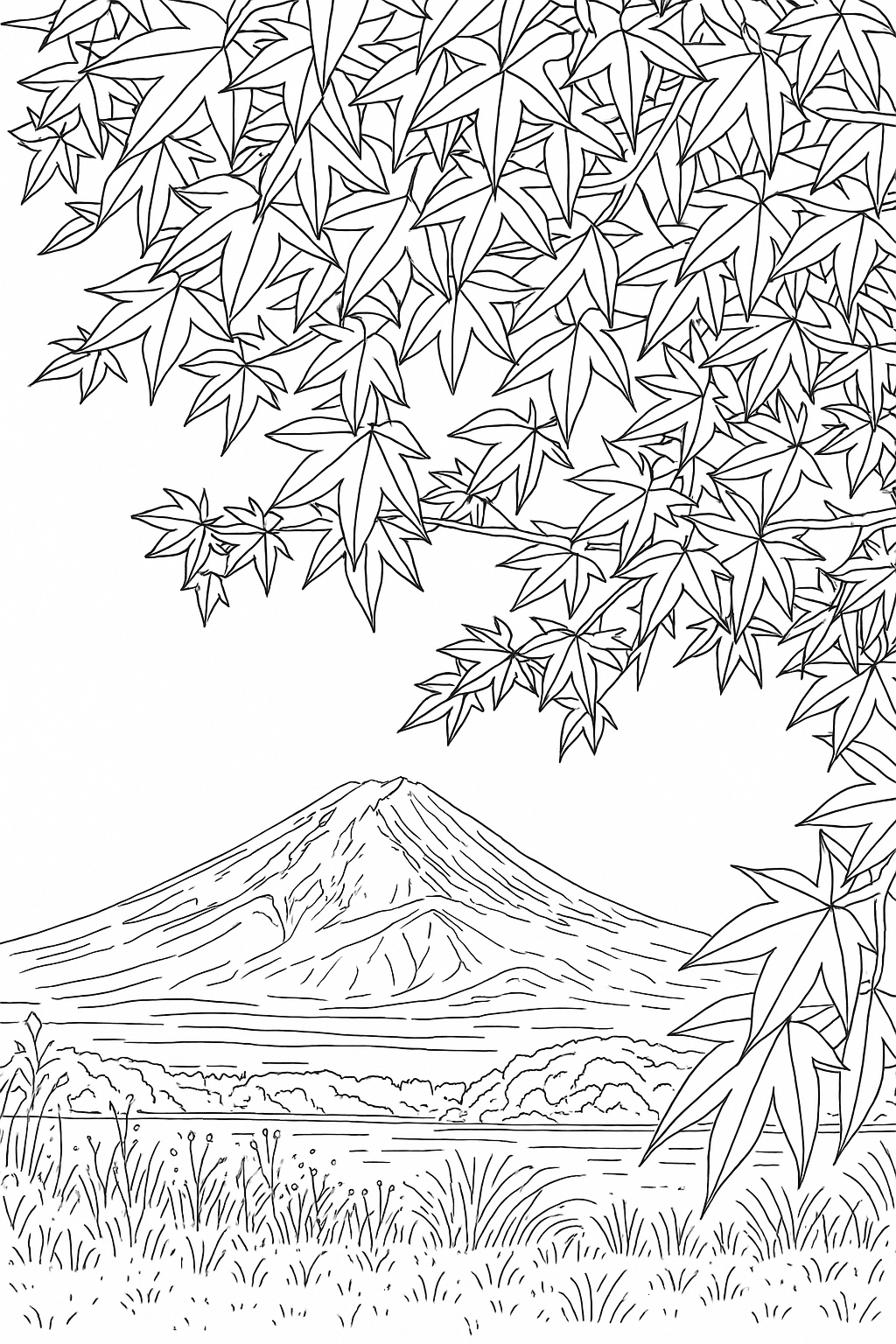 Fuji converted to clean line art