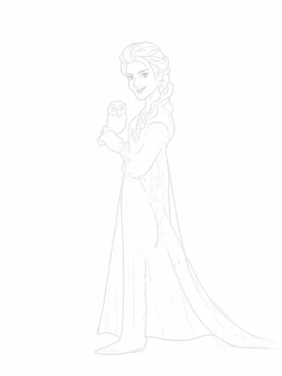 Elsa the guardian in the frozen forest