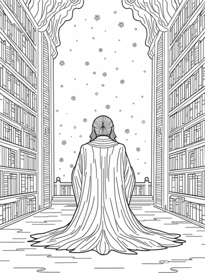 Star Whisperer in a cosmic library