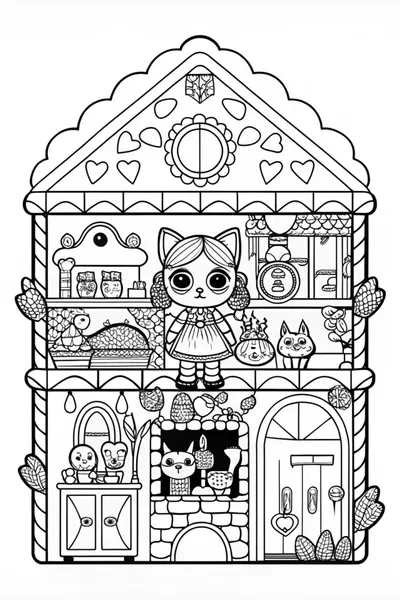 Victorian House Coloring Page