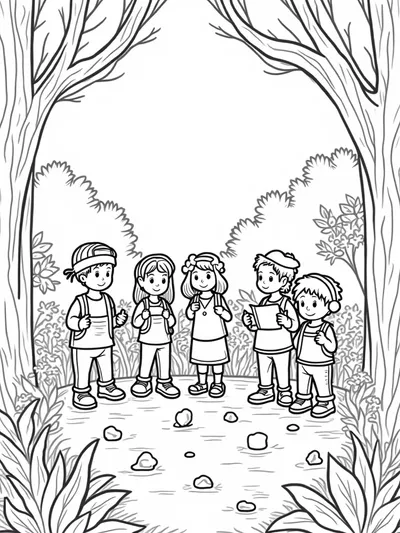 Children on a treasure hunt