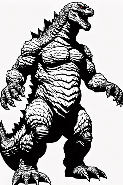 Godzilla: The King of Monsters Coloring Page