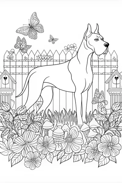 Gentle Giant Great Dane Coloring Page