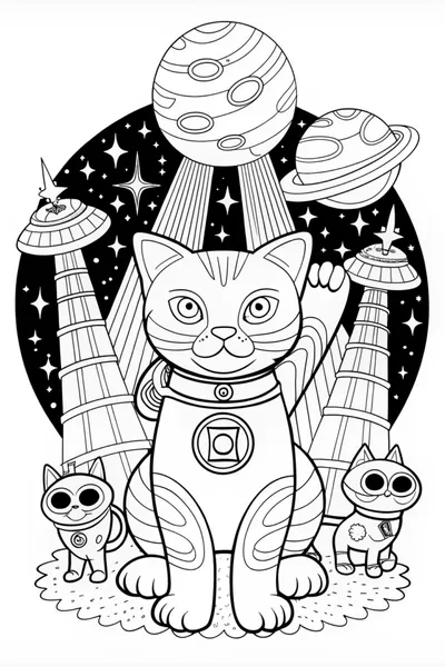 Luna the Cat in a Scenic Landscape