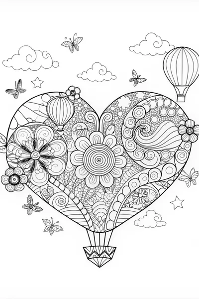 Anatomical Heart Coloring Page