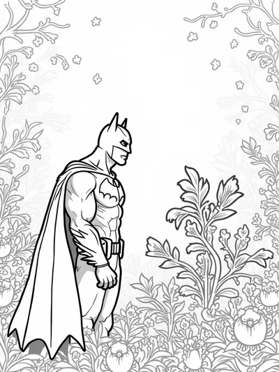 Batman in the magical garden