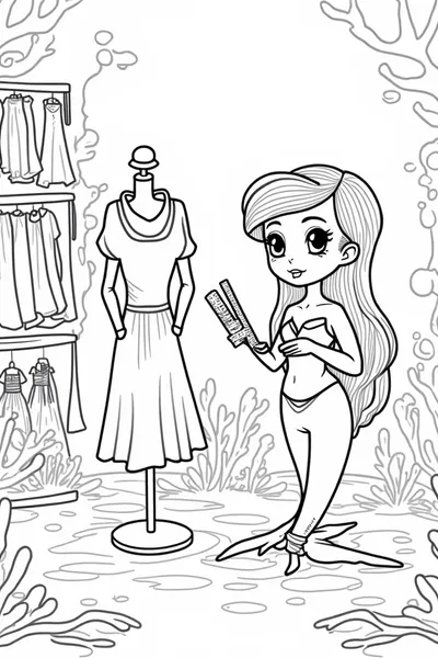 Little mermaid designing outfits