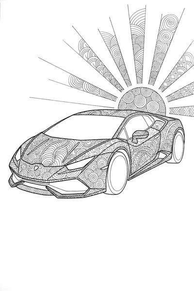 Huracan Sunset Drive Coloring Page