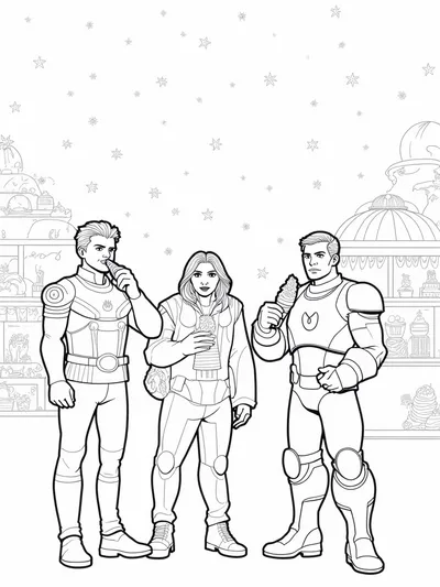 Avengers at the ice cream festival
