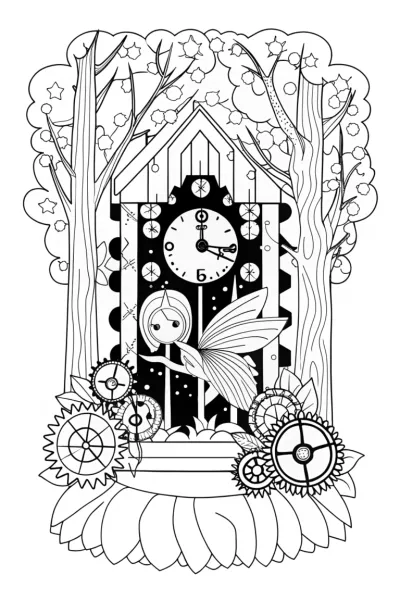 Ticktock the fairy in the clockwork forest