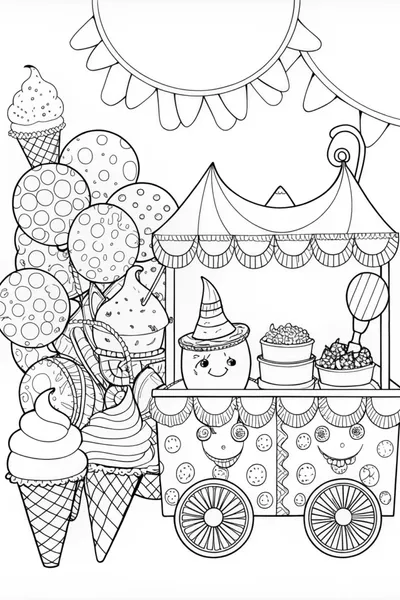 Cupcake Sweetness Coloring Page