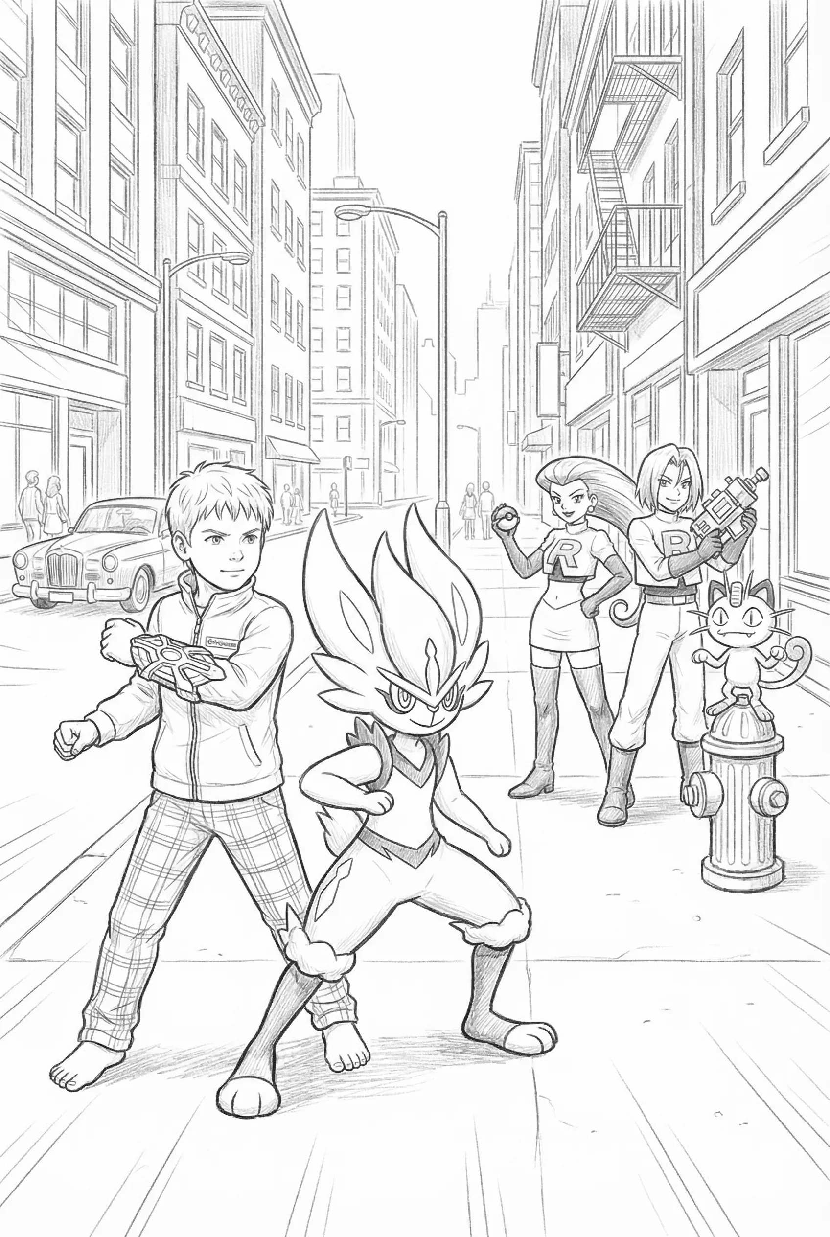 Human and non human characters together in one scene