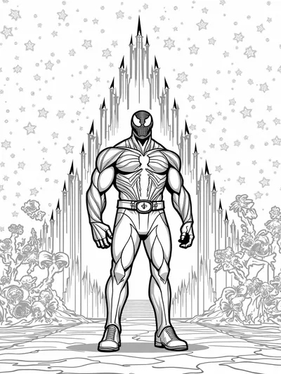 Venom guarding a cosmic library