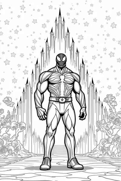 Venom guarding a cosmic library