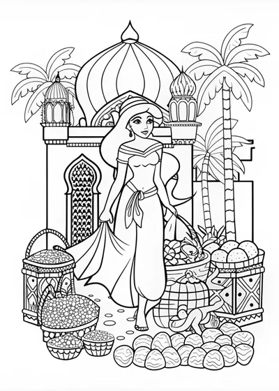 Blooming Lily Coloring Page