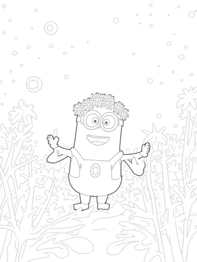 Minion hosting a garden party