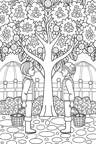 Champions in a magical orchard