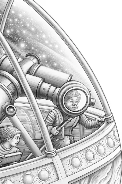 Gnome astronomer on a starship