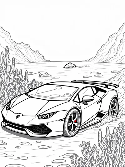 Lamborghini underwater racing