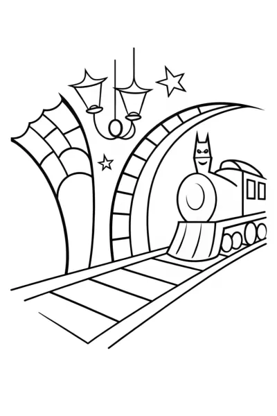 Batman at the enchanted train station