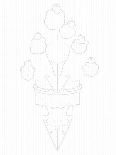 Mandala of enchanted ice cream cones