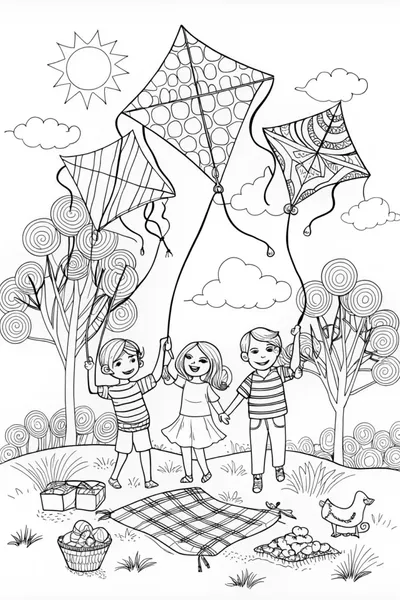 Kite Flying Fun: Kids Enjoy a Breezy Afternoon