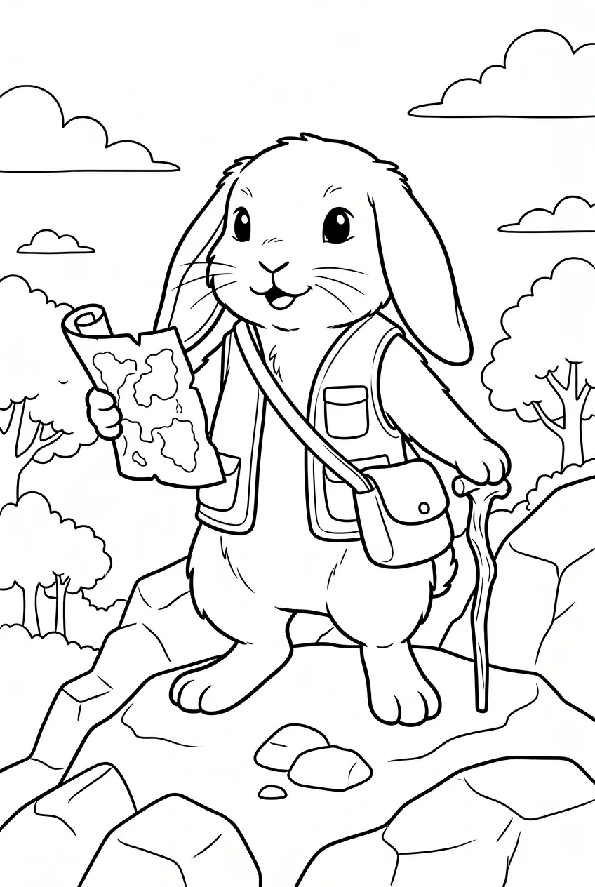 Example coloring page for the Knee shot prompt