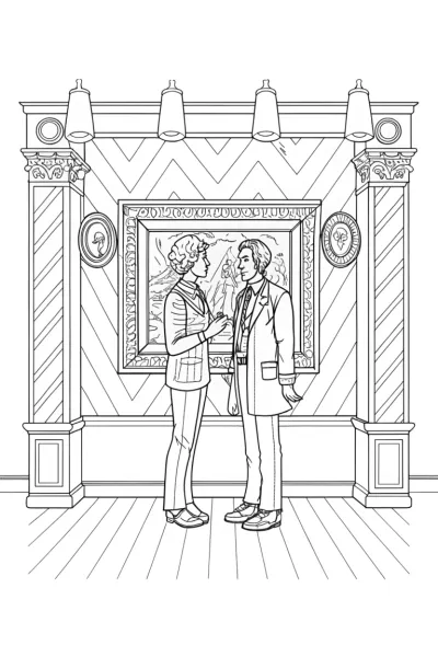 Steve and Alex at the art gallery