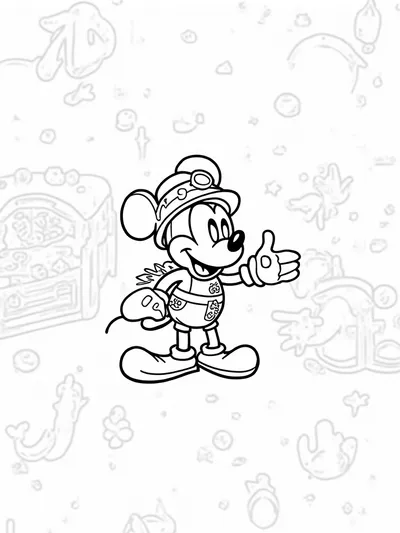 Mickey Mouse underwater treasure garden