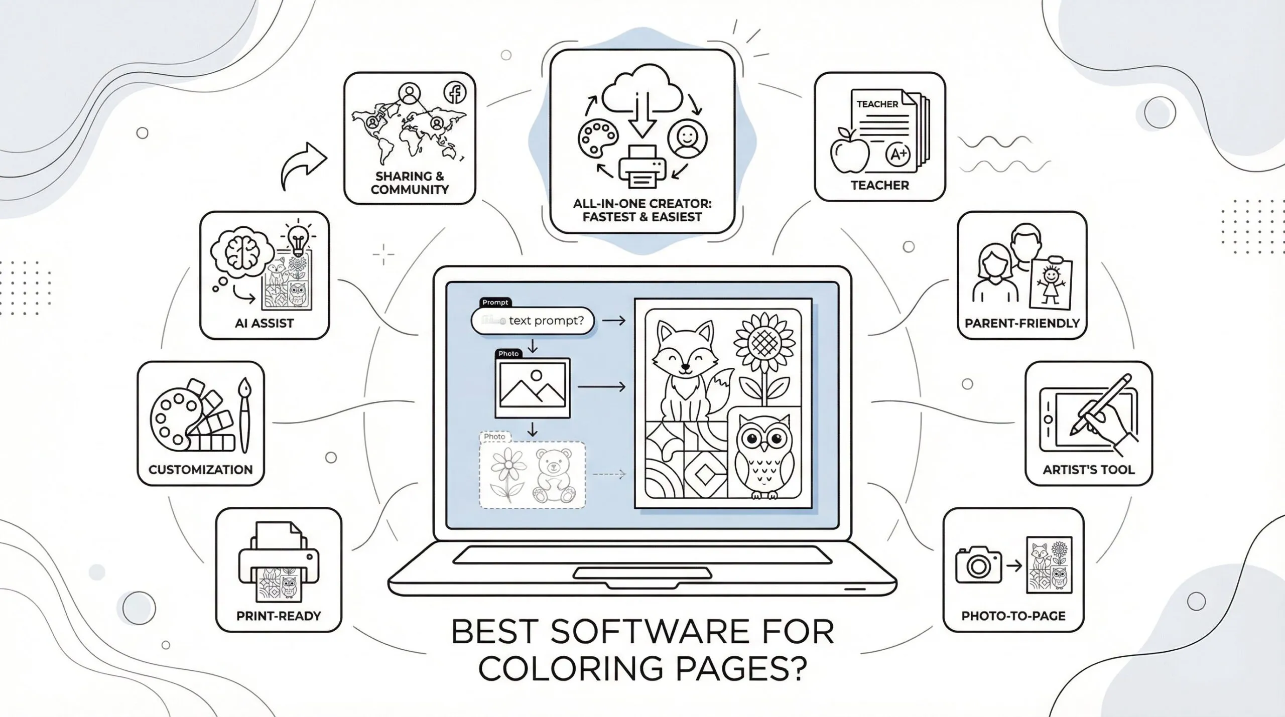 A coloring page of 9 Best Software Options For Making Coloring Pages That Are Easy To Print And Actually Fun To Use
