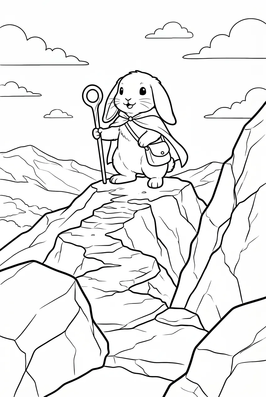Example coloring page for the Leading lines shot prompt