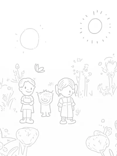 Treasure hunt in the meadow