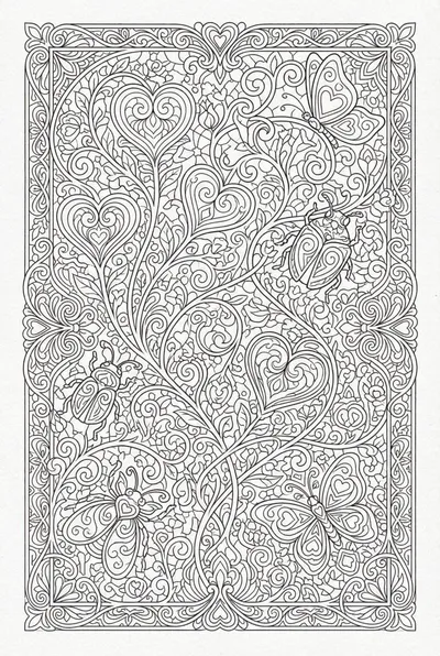 Love Bug Garden Coloring Page