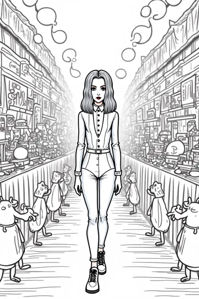 Wednesday Addams in the bazaar