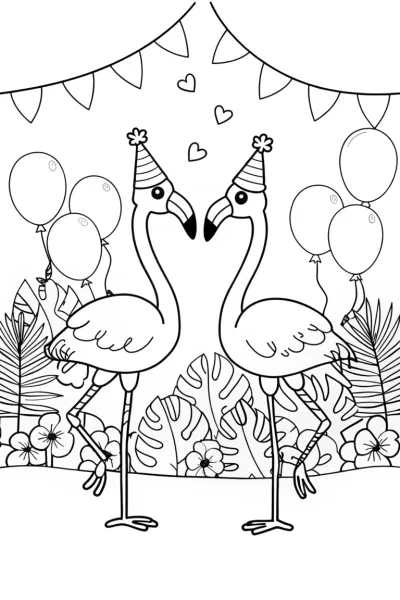 Flamingo Fiesta Fun: Color the Celebration!
