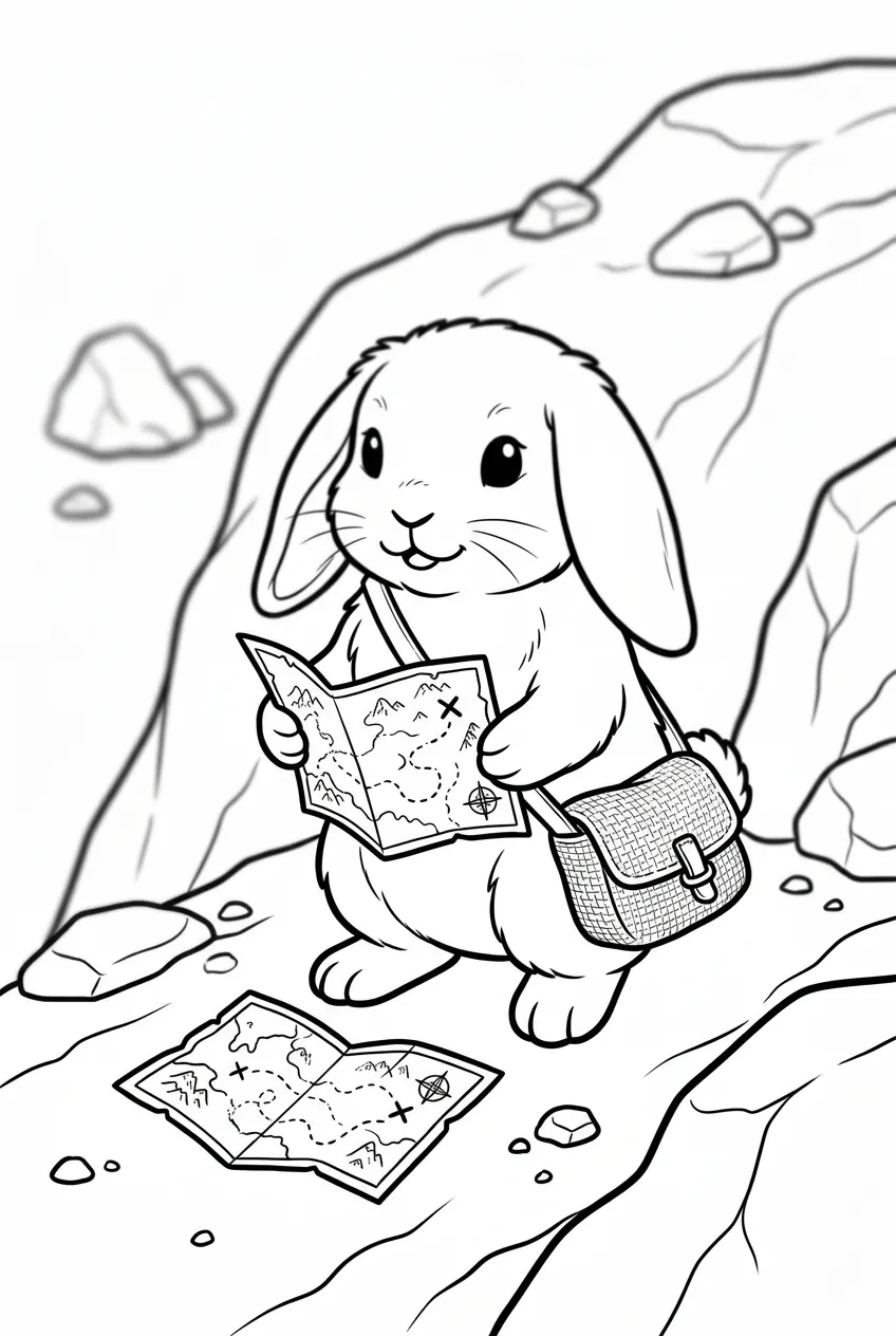 Example coloring page for the Macro-lens shot prompt