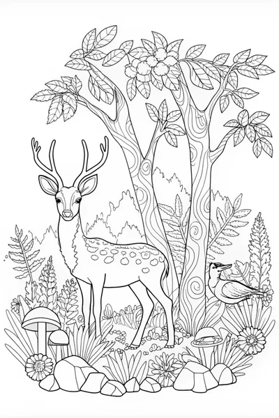 Majestic Deer in an Enchanted Forest