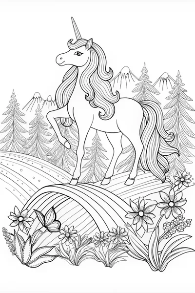 Majestic Unicorn in Enchanted Forest