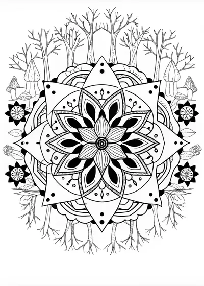 Mandala in the Enchanted Forest