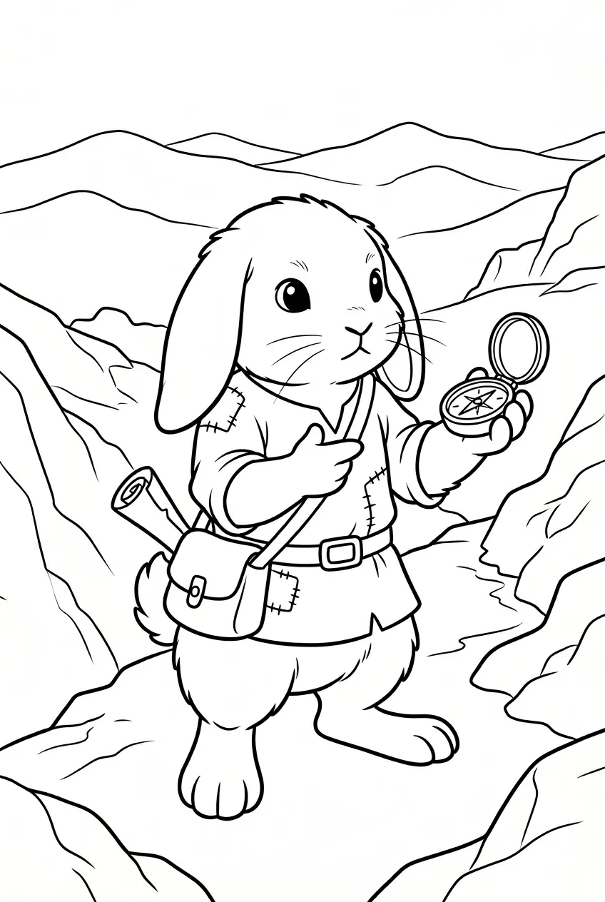 Example coloring page for the Medium shot prompt