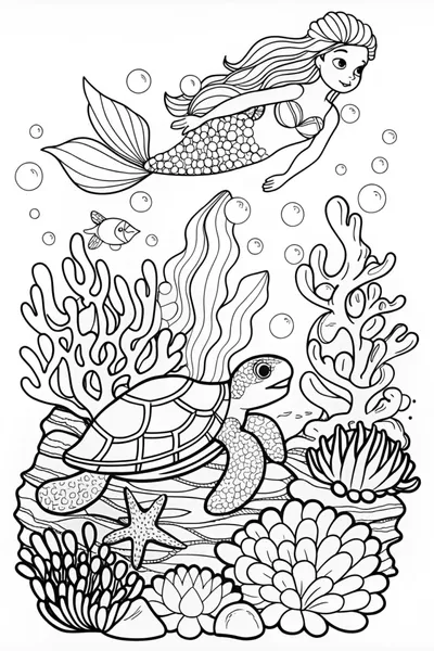 Mermaid and Sea Turtle Adventure