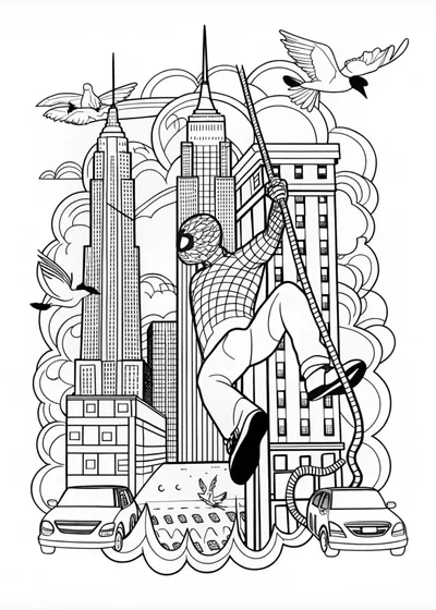 Geometric Face Art Coloring Page