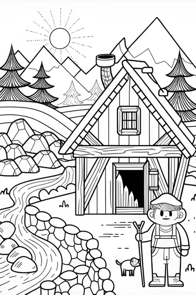 Minecraft Character Coloring Page